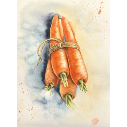 vivid carrot still life